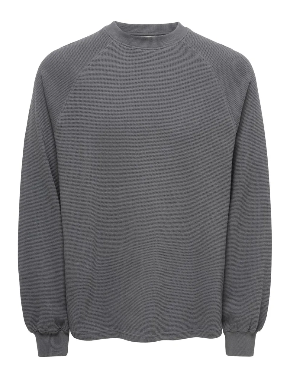 ONLY & SONS Onsverratti Felpa Uomo M Girocollo Waffle Relaxed