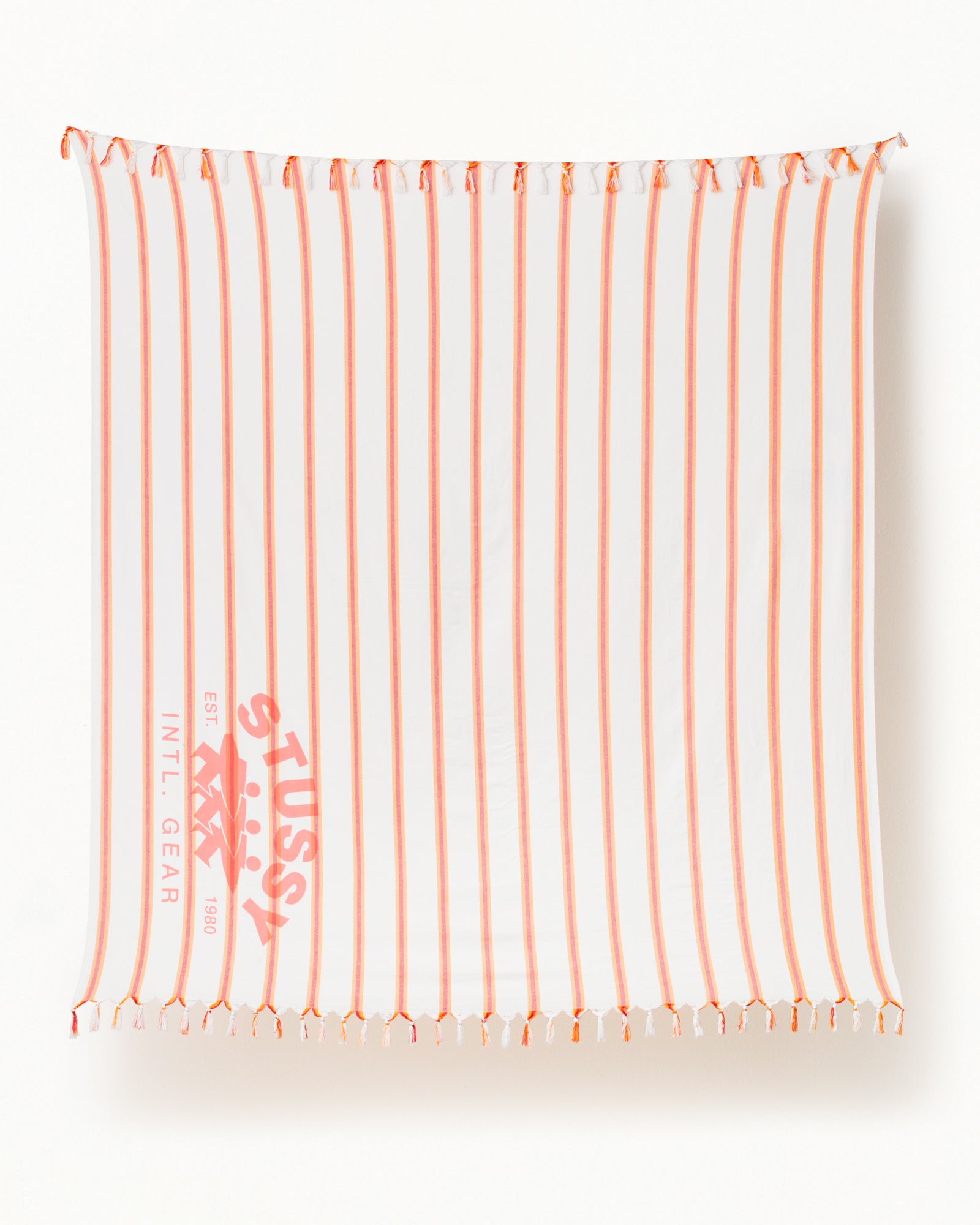 Stussy Surfwalk Beach Blanket telo mare Red cotone