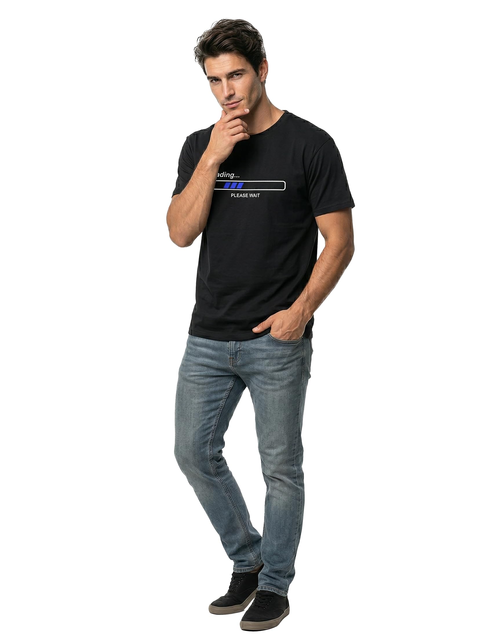 MAKAYA Geek Nerd T-Shirt Uomo Cotone Taglia L