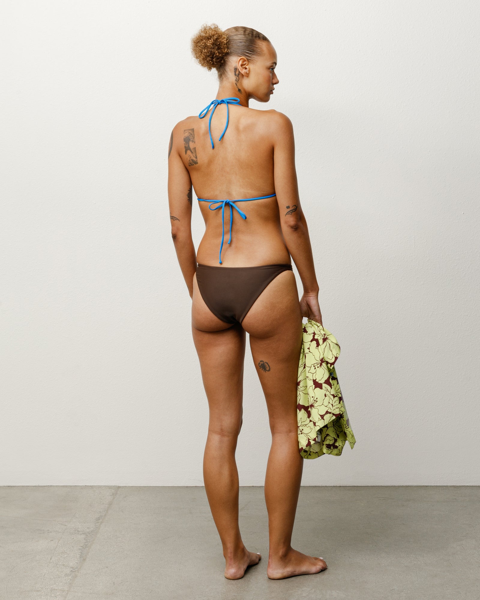 Stussy Bikini Bottom slip marrone poliestere elastan