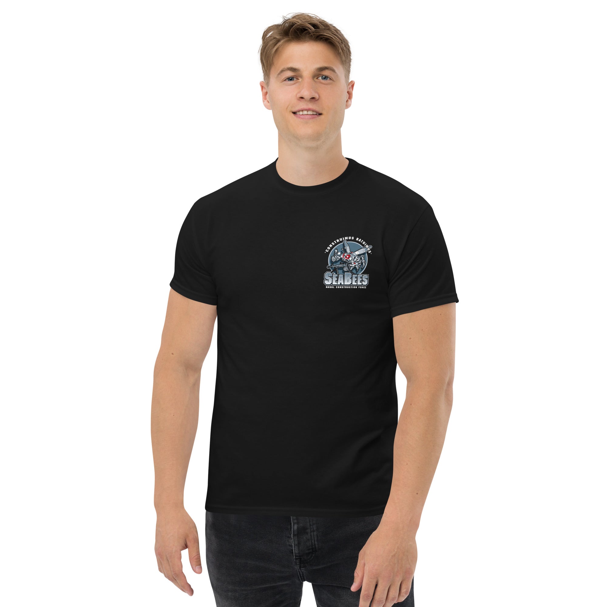 7.62 Design Seabees Superbee t-shirt uomo nera cotone
