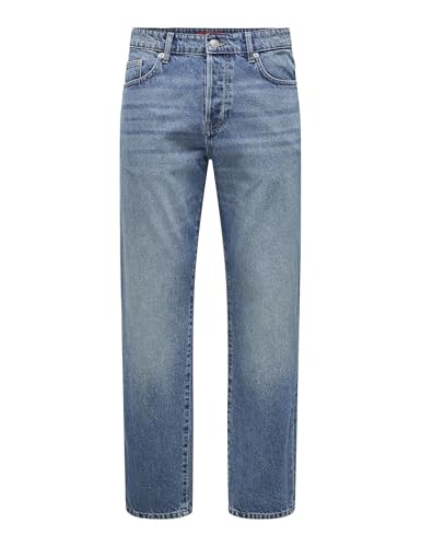 Only & Sons Onsedge Jeans Uomo Straight Nero 33W/32L
