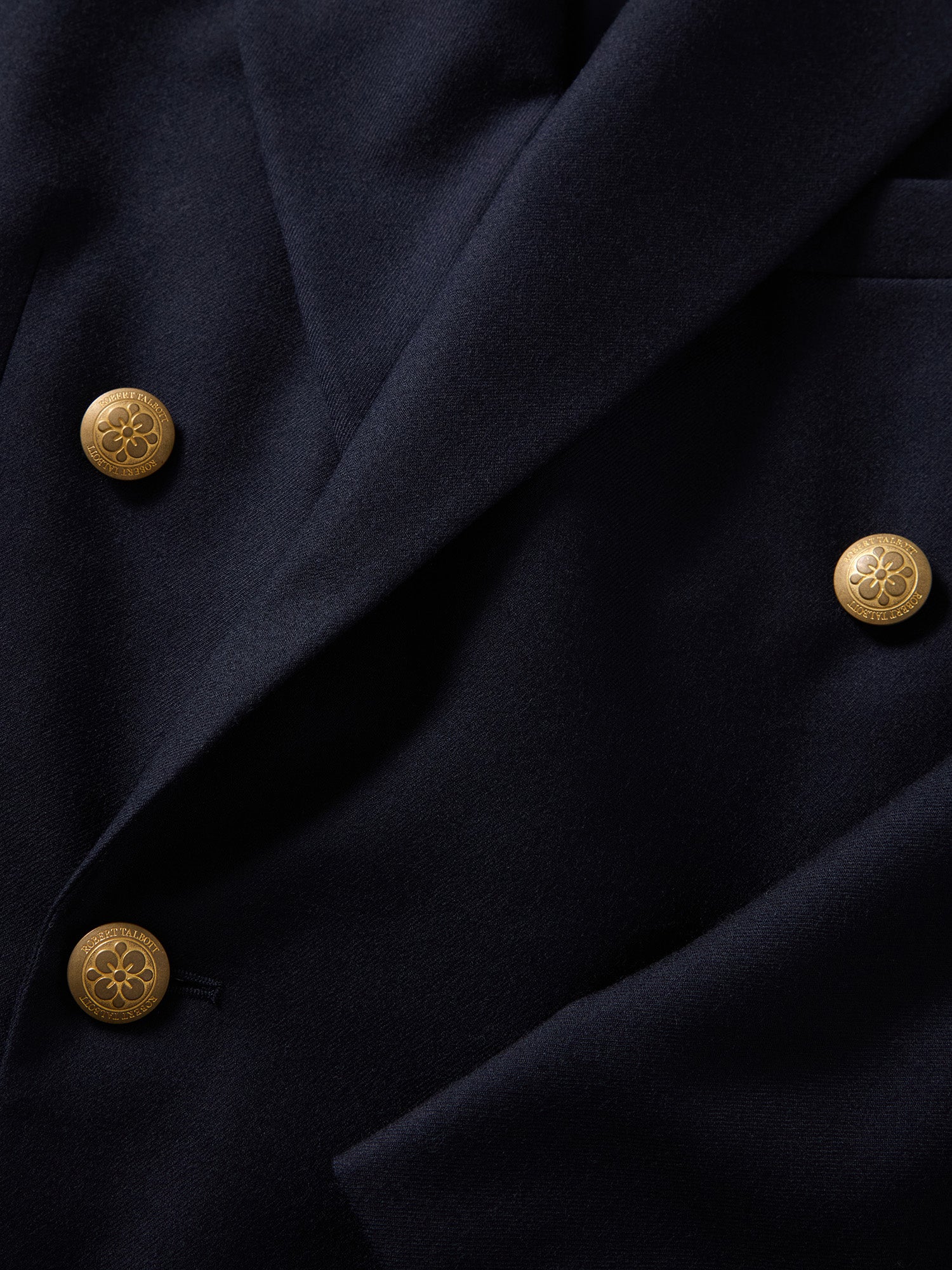 Robert Talbott Howell blazer doppiopetto lana blu navy