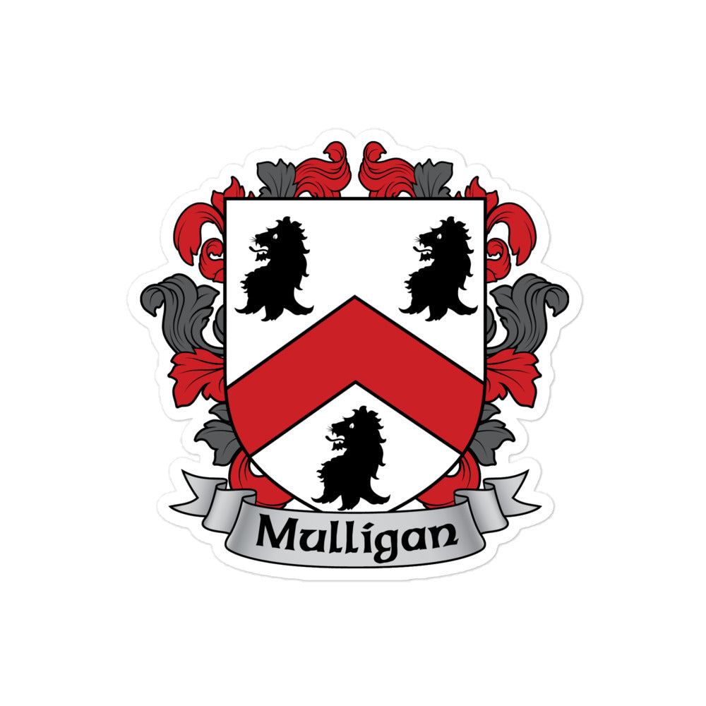 7.62 Design Mulligan Irish Coat of Arms Adesivo Vinile 7,5 cm