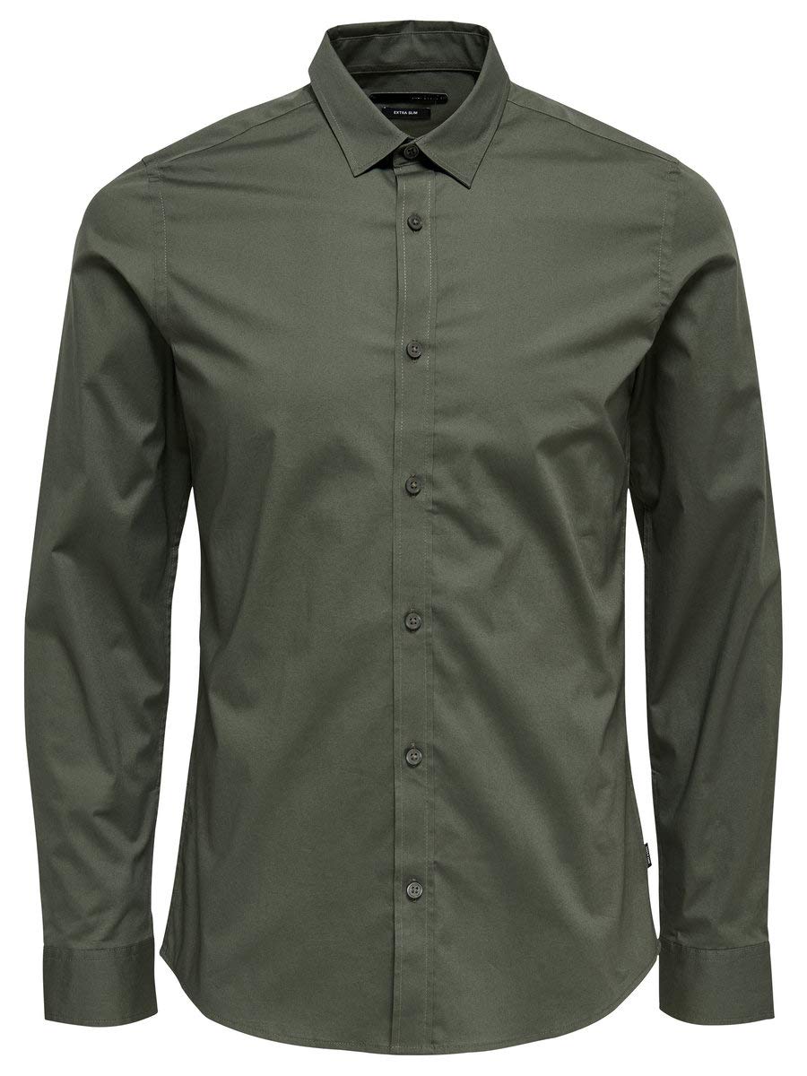 Only & Sons Onsalfredo Camicia Uomo XXL Verde Manica Lunga