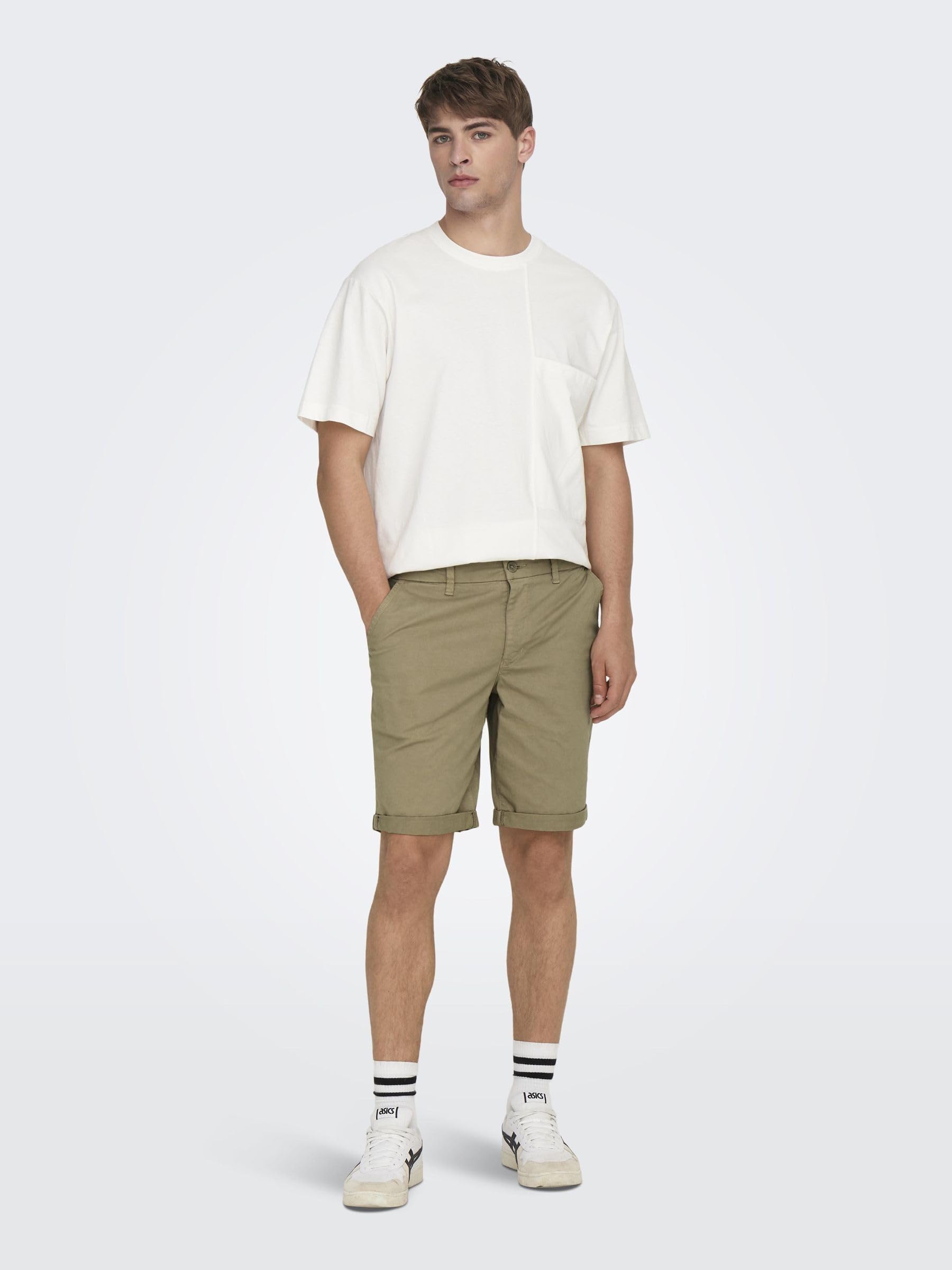 Only & Sons Onspeter shorts uomo XL cotone elastan
