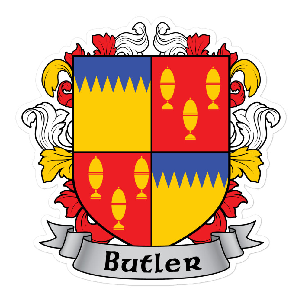 7.62 Design Butler Coat of Arms Adesivo Vinile 4x4 Stemma