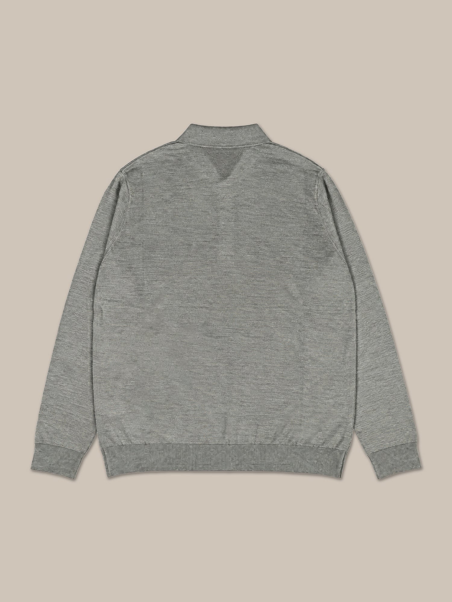 Robert Talbott Henson polo maglia grigia lana e seta