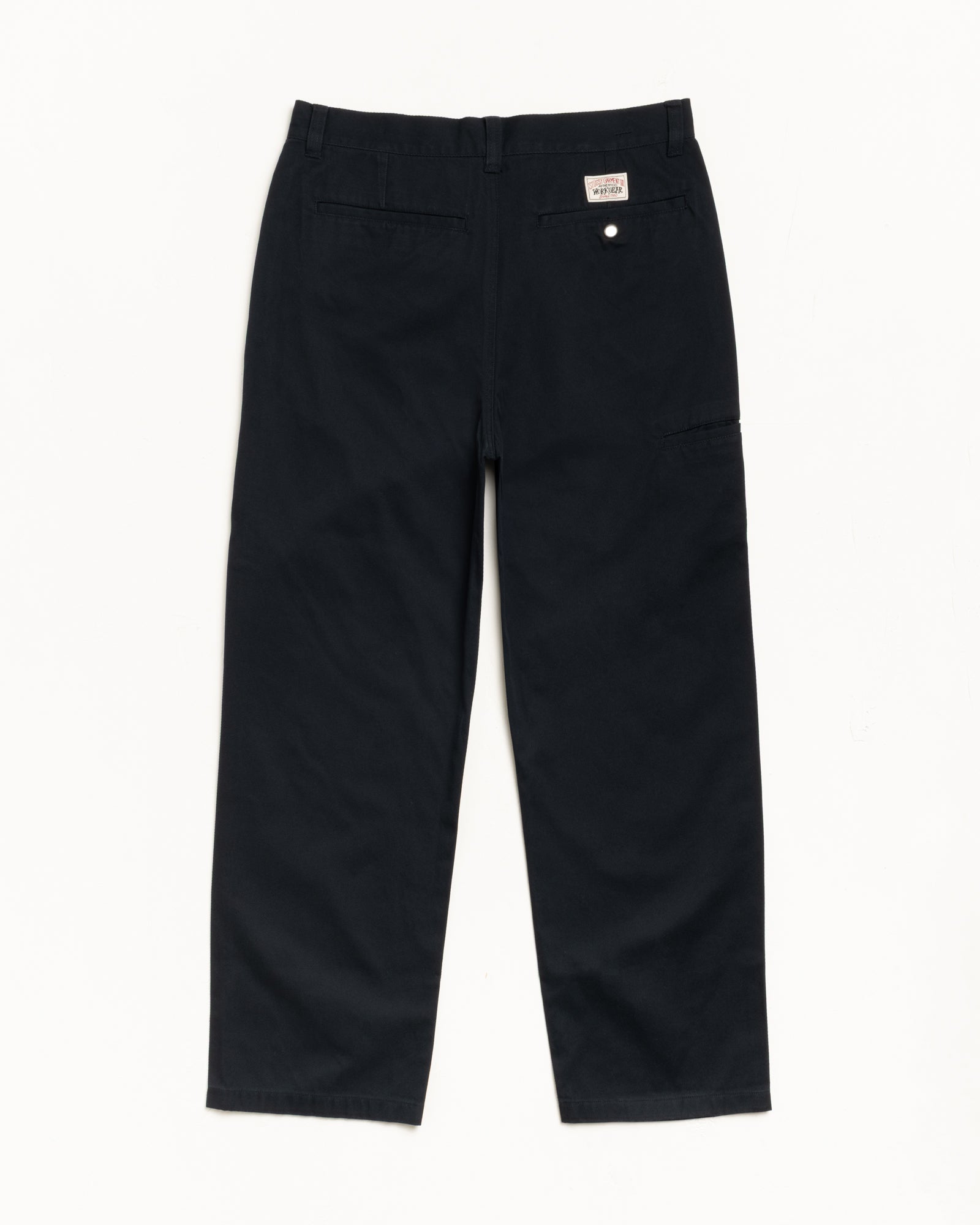 Stussy Chino Work Pant Pantalone Nero 100% Cotone
