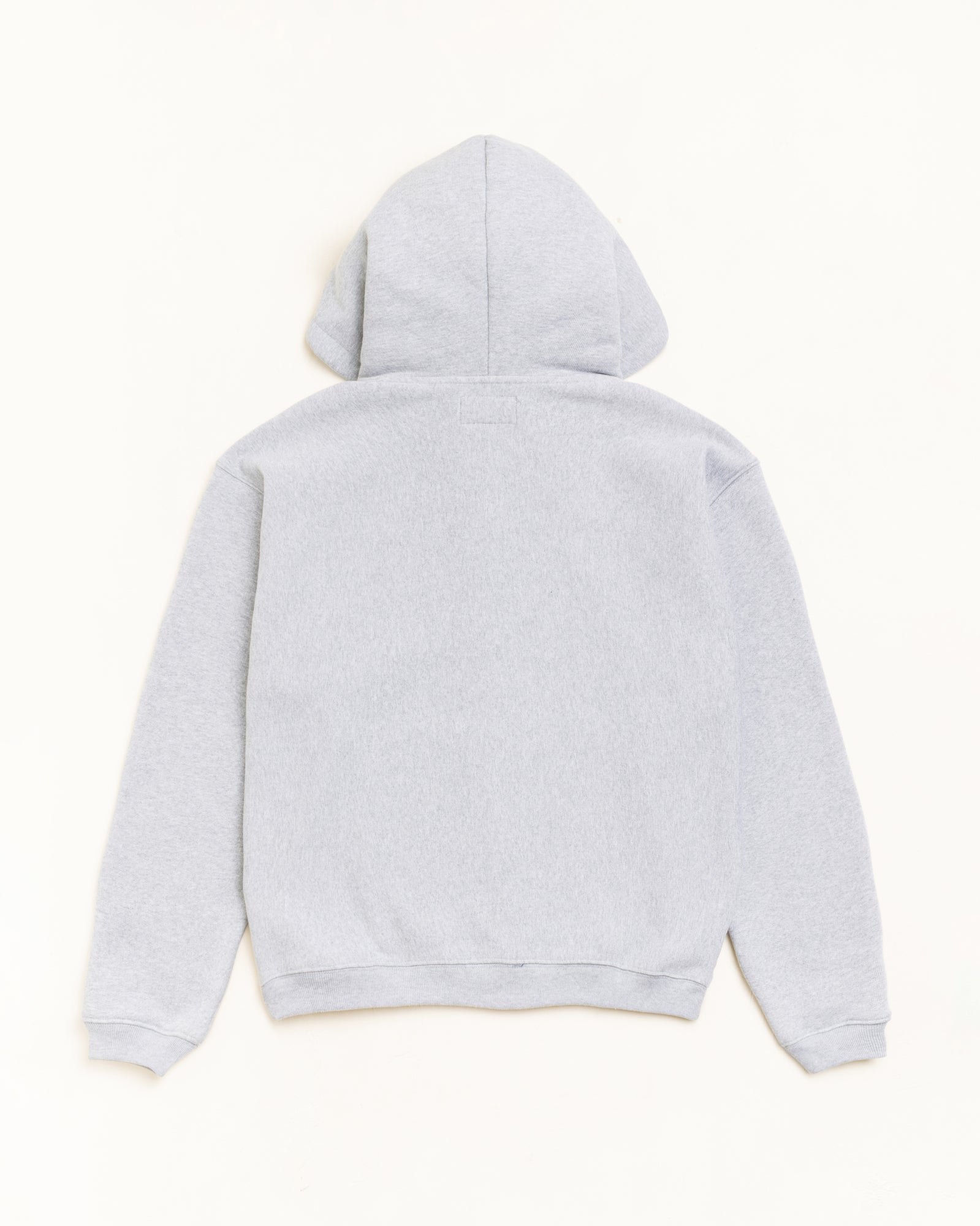 Stussy Varsity Zip Hoodie felpa grigia zip pesante 535 gsm