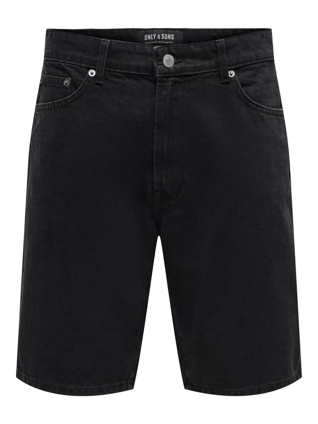 ONLY & SONS Onsfade Denim Shorts uomo M loose fit blu