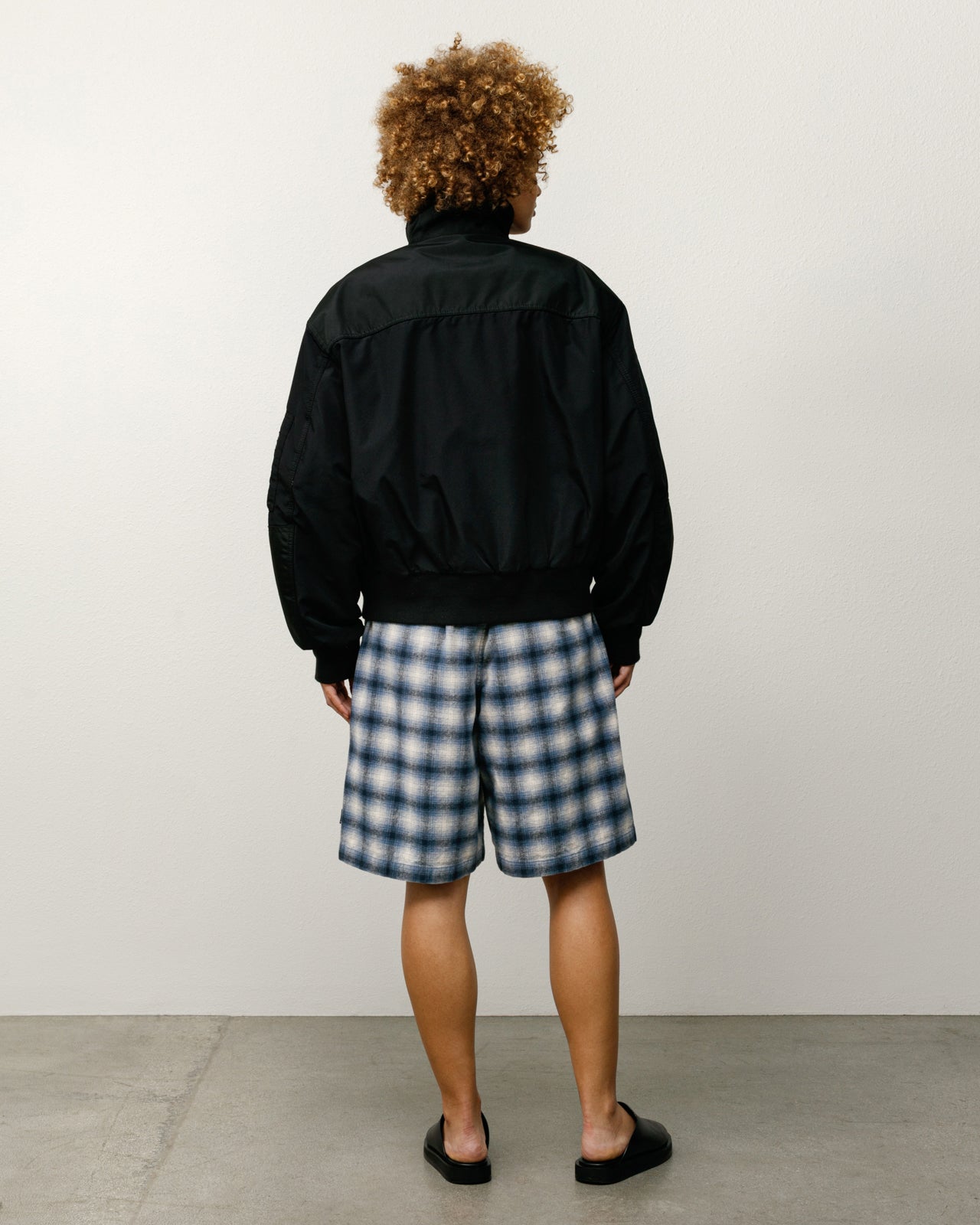 Stussy Outerwear Mock Neck Flight Bomber giacca Black