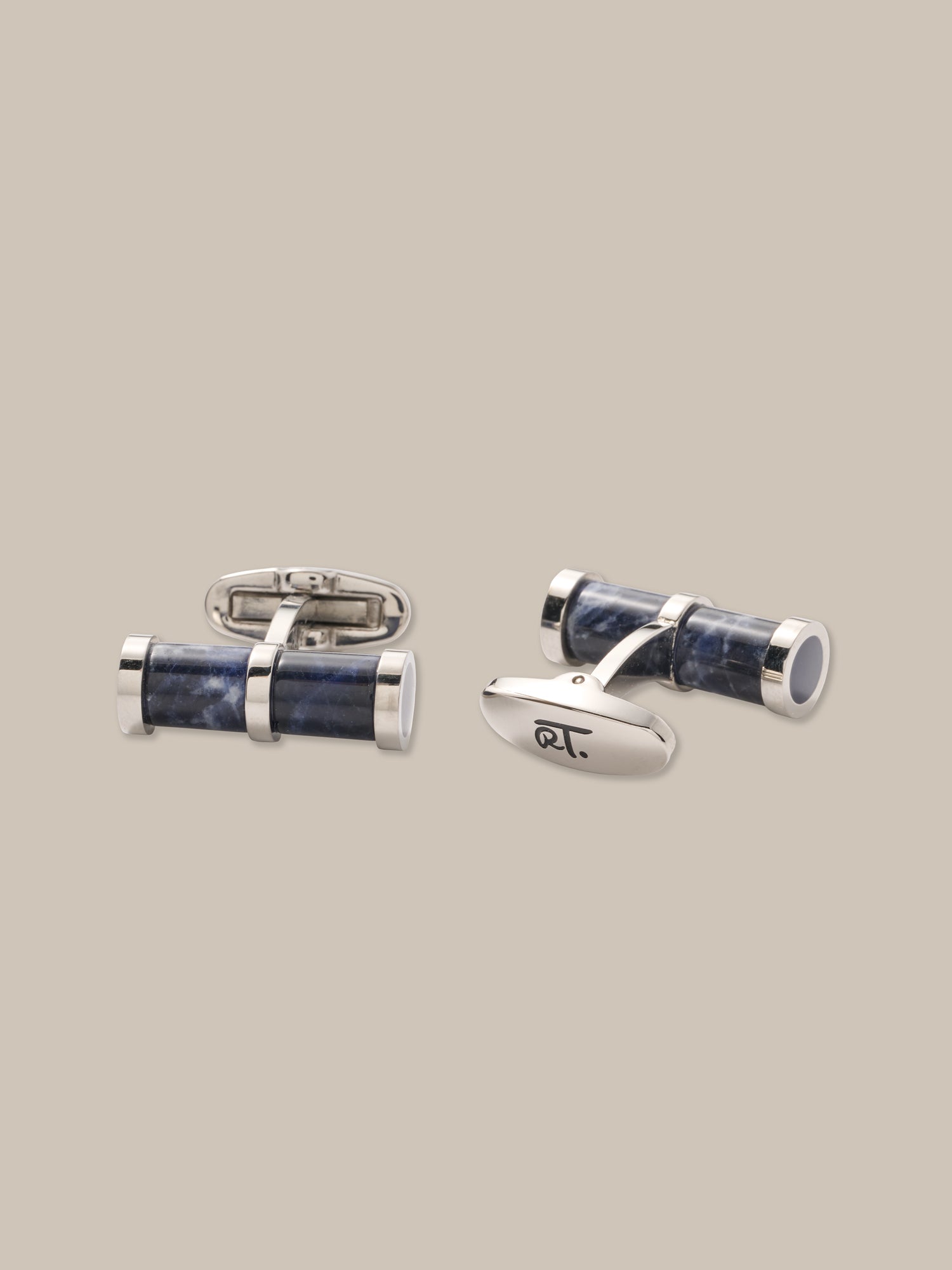 Robert Talbott Milton Cylinder gemelli sodalite blu OS