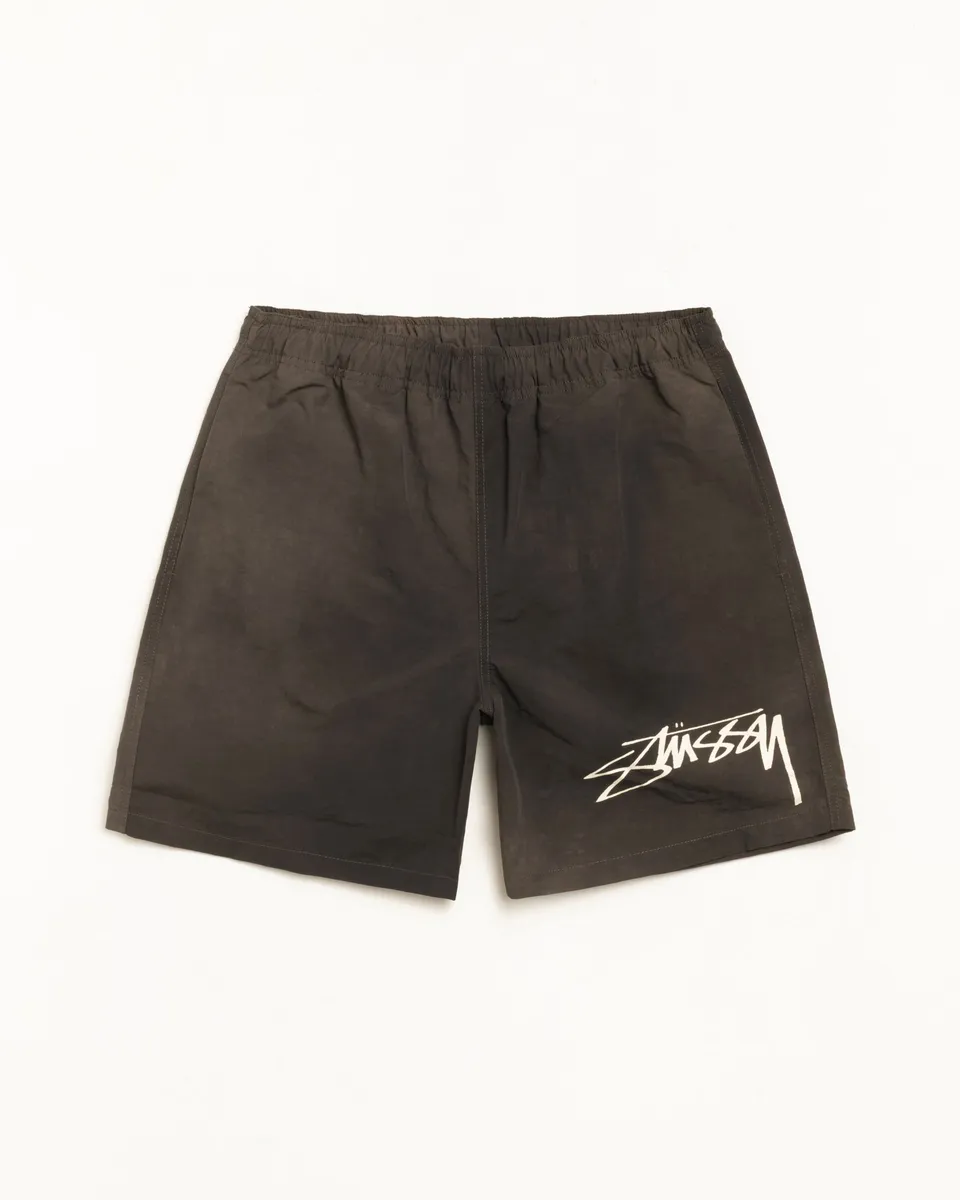 Stussy Nylon Short Wave Dye pantaloncini neri nylon