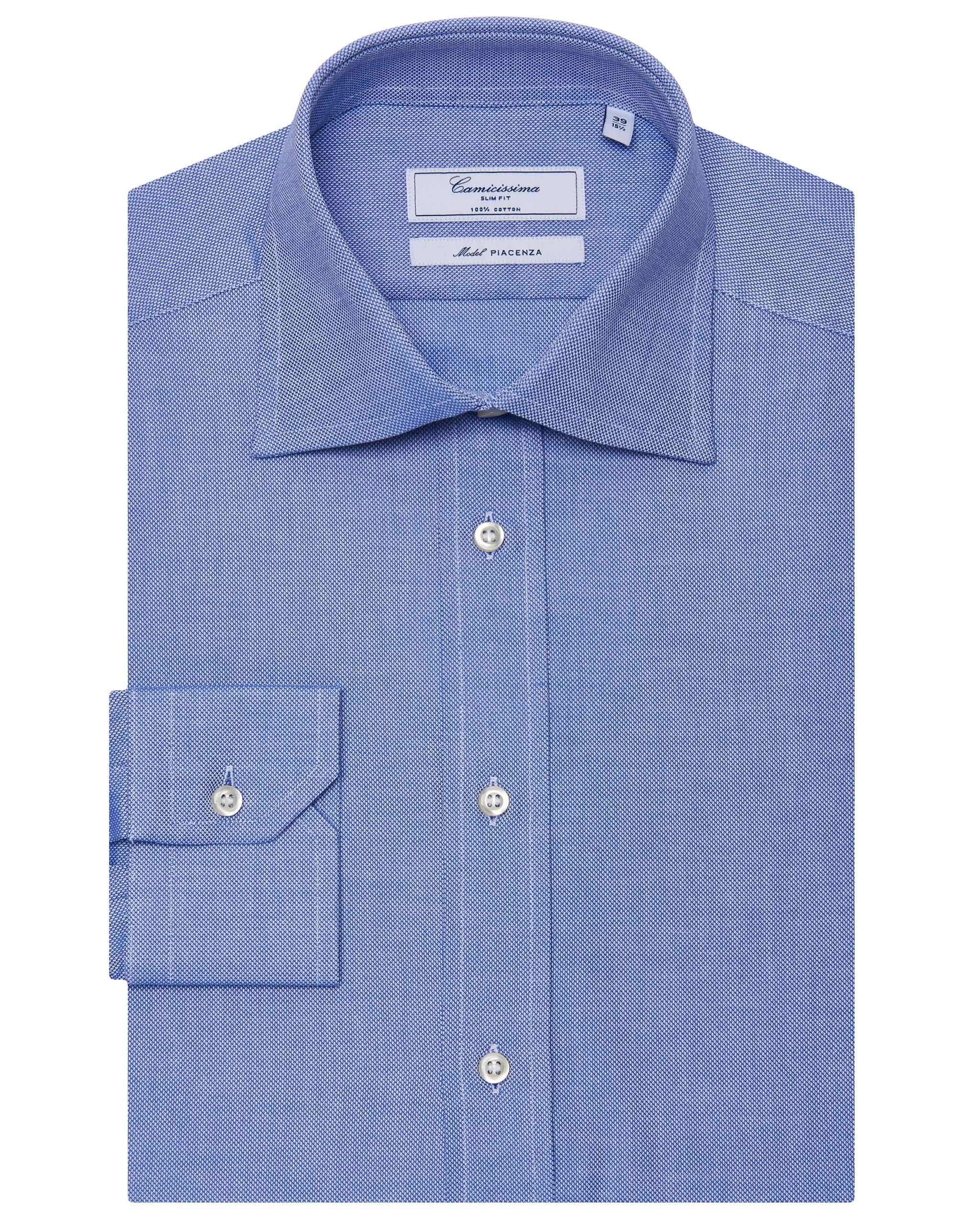 Camicissima Permanent Camicia Azzurra Slim Manica Lunga