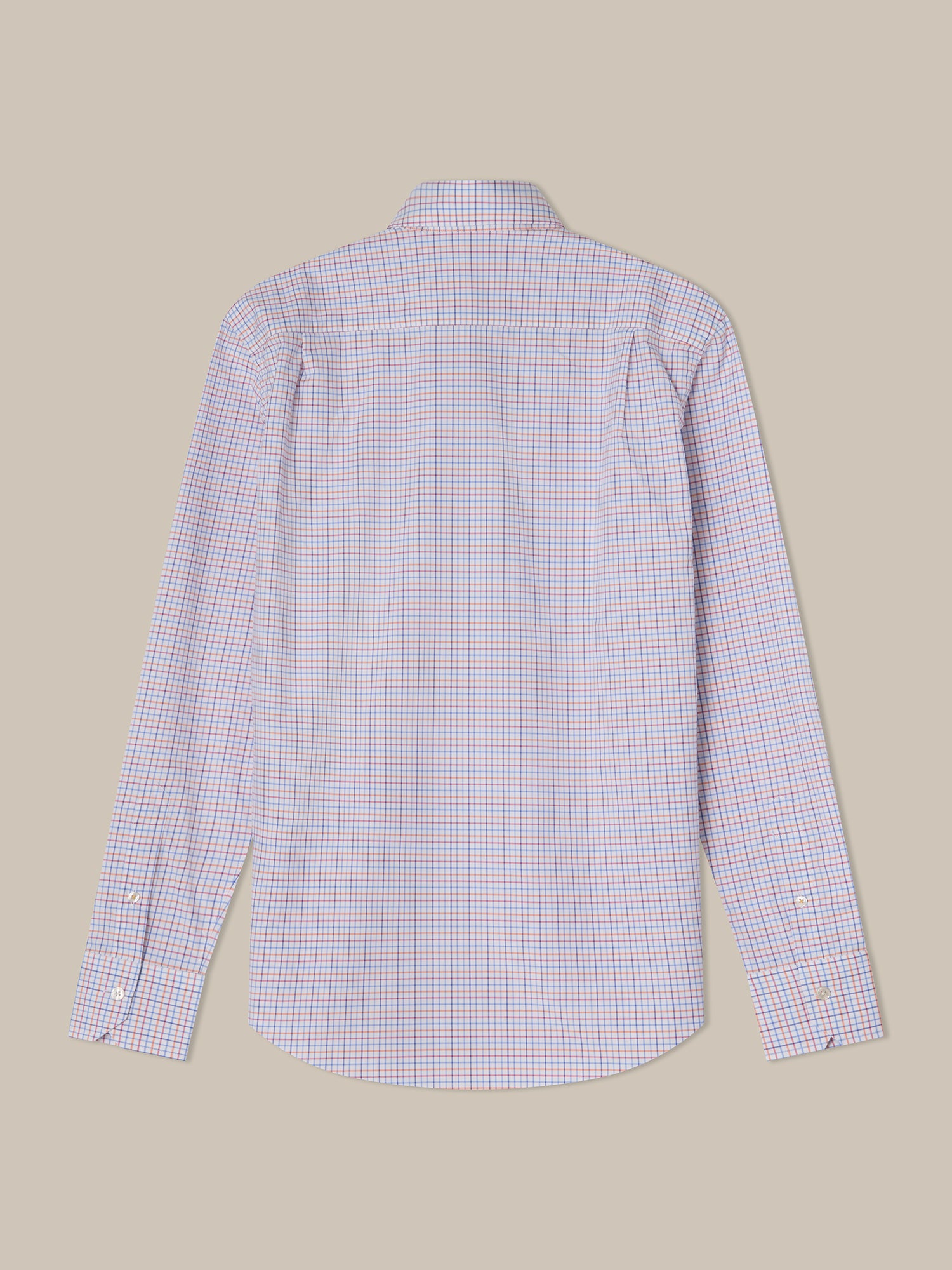 Robert Talbott Madison camicia popeline quadri arancione