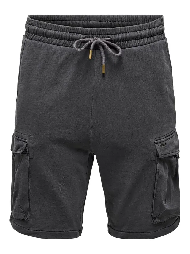 Only & Sons pantaloncini uomo nero shorts cotone