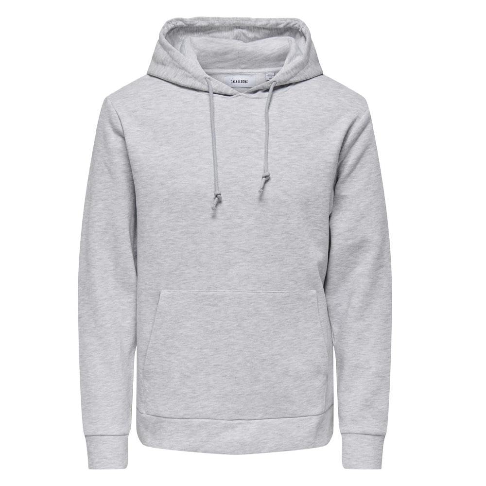 Only & Sons Nirvana felpa con cappuccio grigio melange XL cotone