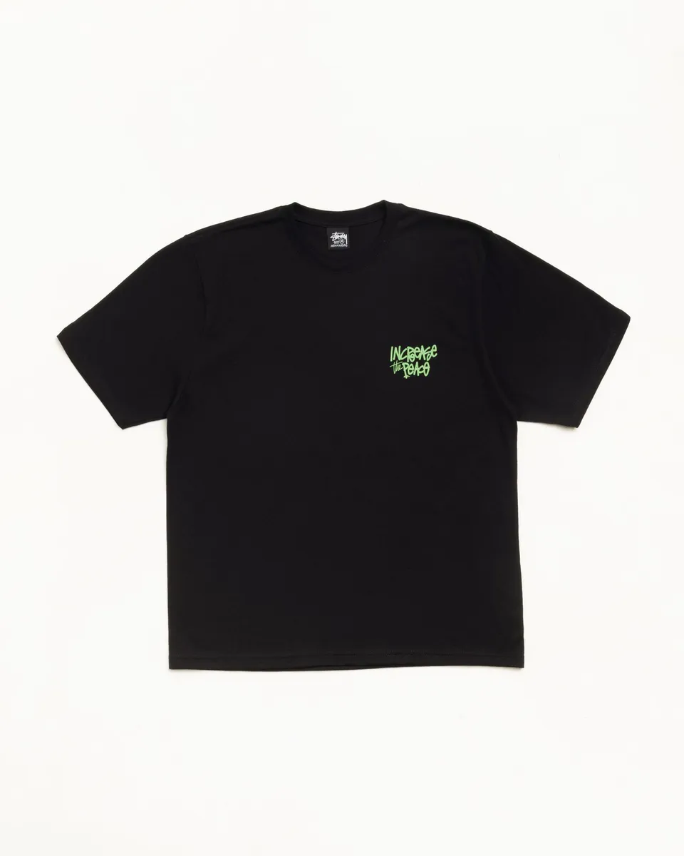 Stussy Peace Increased Tee maglietta nera cotone