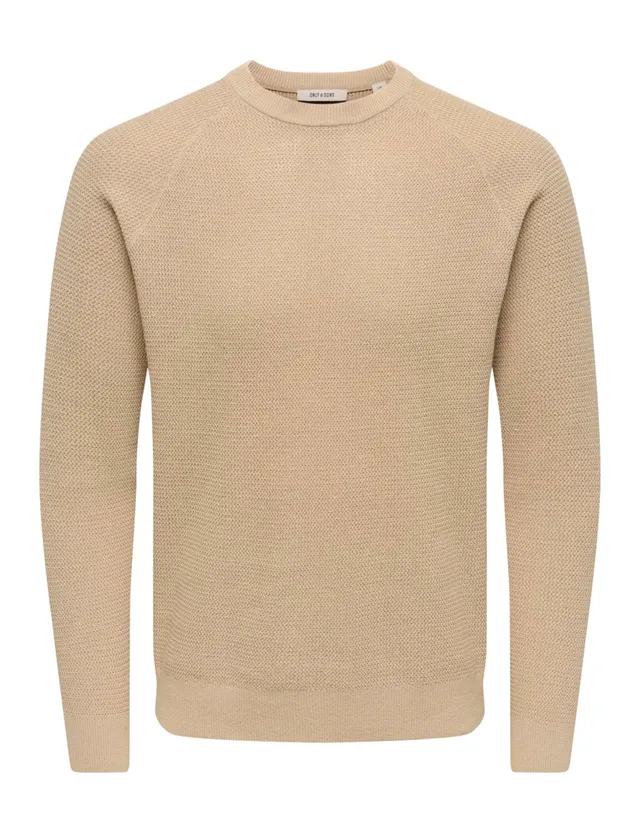 Only & Sons Onshay Reg LS Structure Crew Knit Maglione M