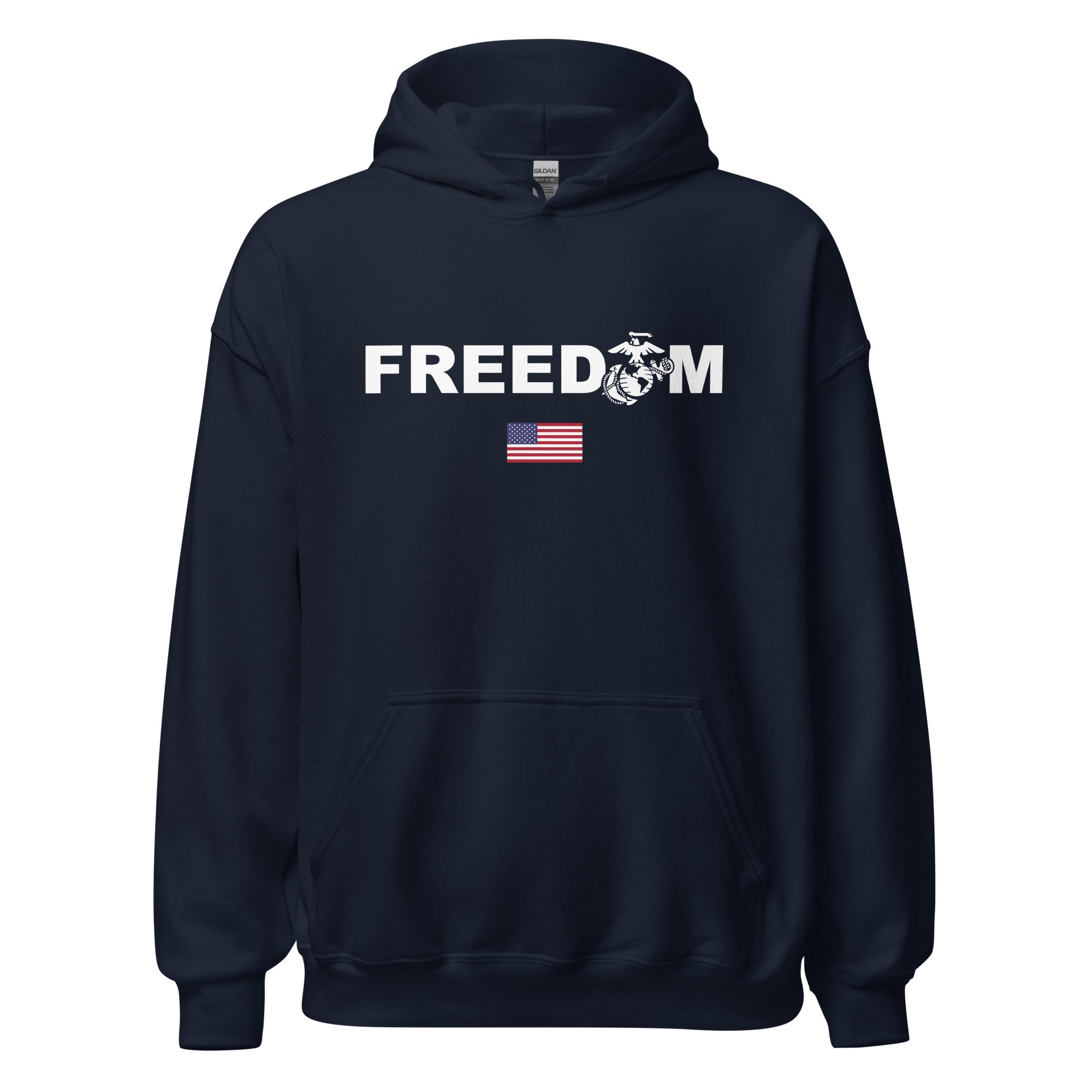 7.62 Design USMC Freedom felpa cappuccio uomo cotone nera