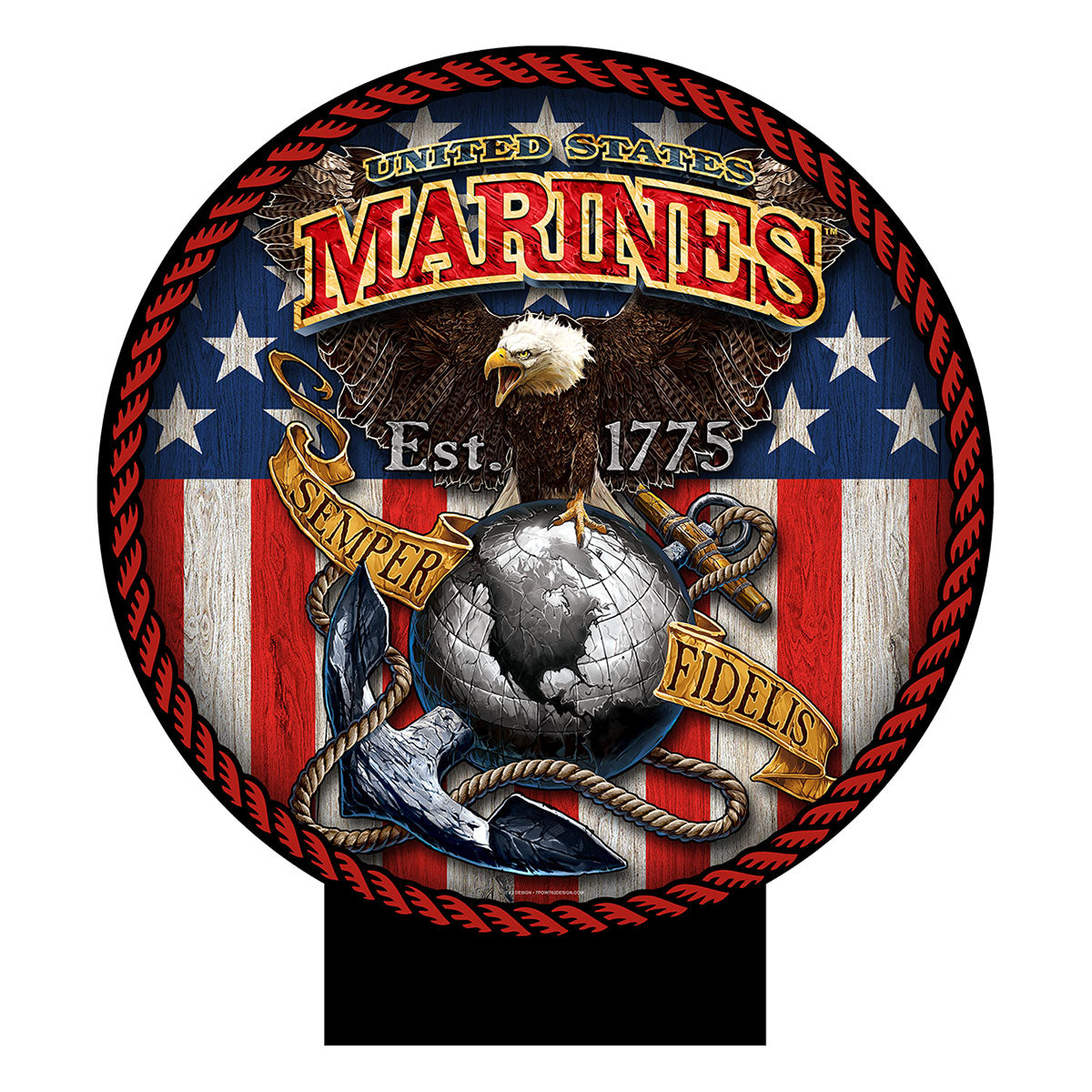 7.62 Design Home Products Cartello Giardino USMC Fighting Eagle 50x50 cm
