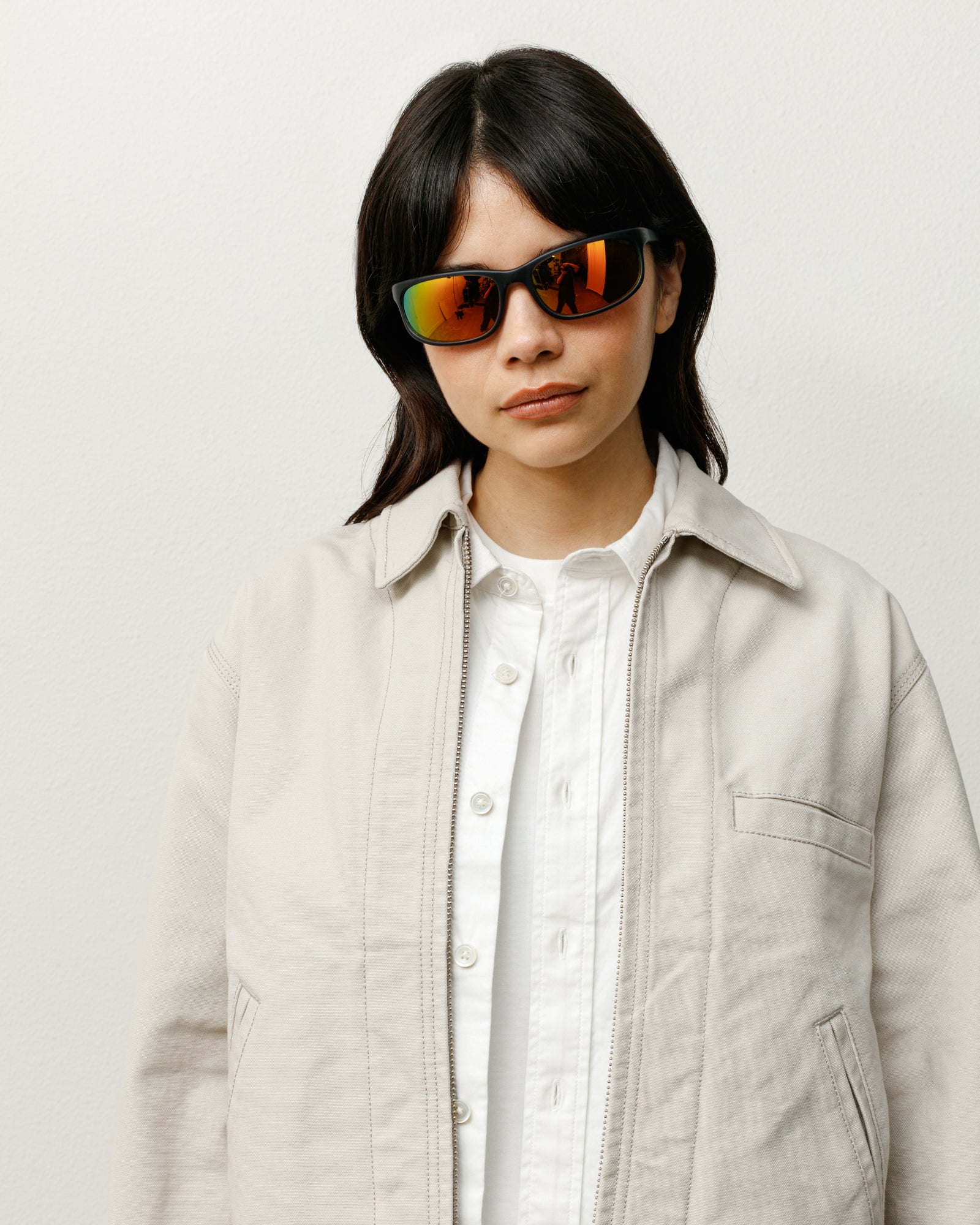 Stussy Julian Sunglasses occhiali Frost Black specchiati