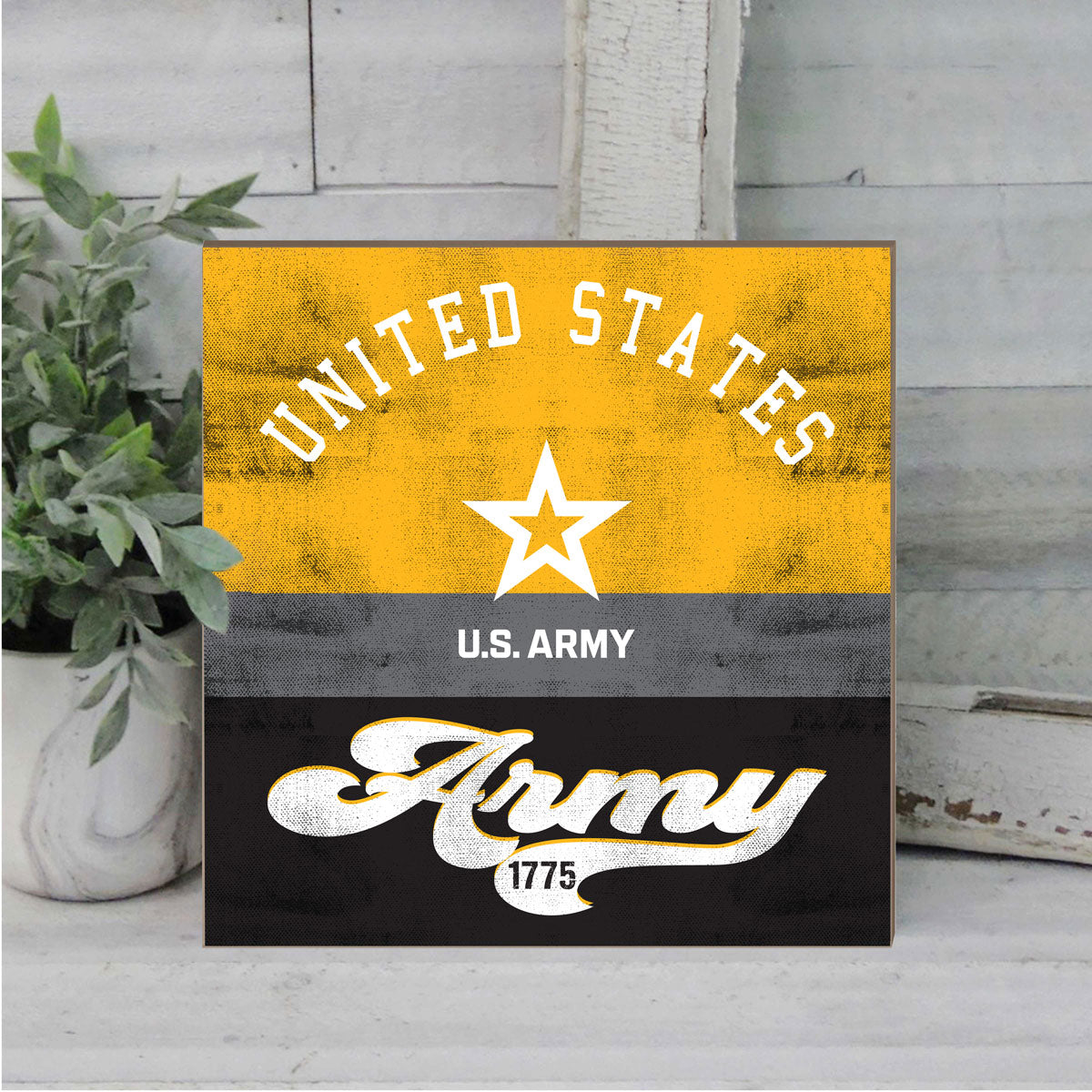 7.62 Design US Army Targa legno 25x25 cm MDF