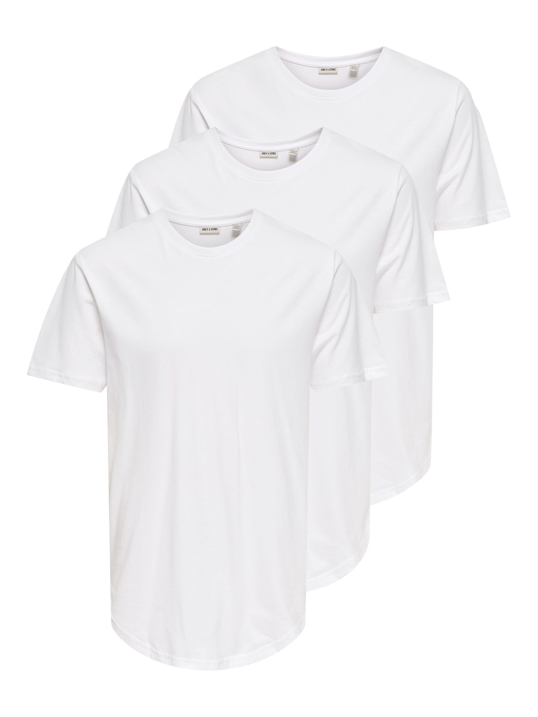 Only & Sons Onsmatt T-Shirt Uomo Cotone 3 Pezzi