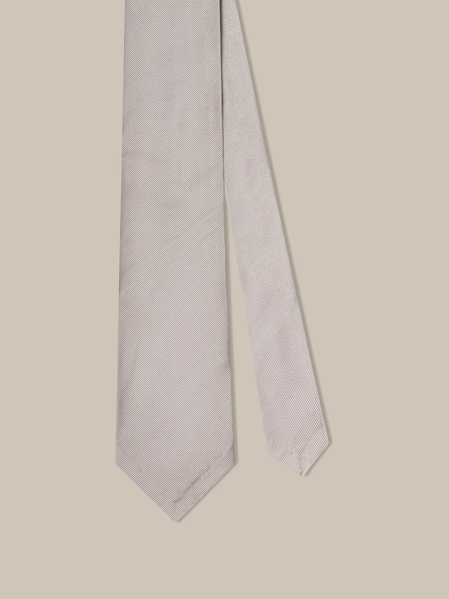 Robert Talbott Newman 7 Fold cravatta seta argento REG