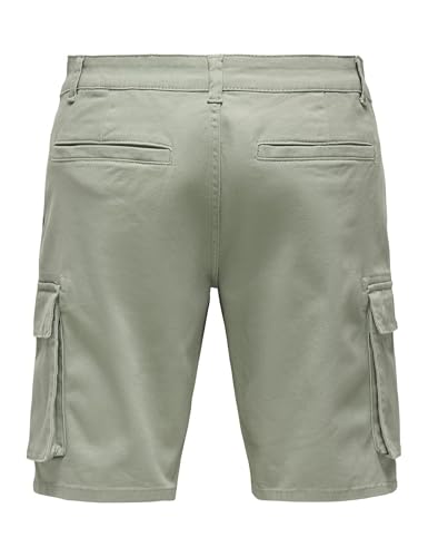 Only & Sons Onscam Stage cargo shorts uomo XL verde