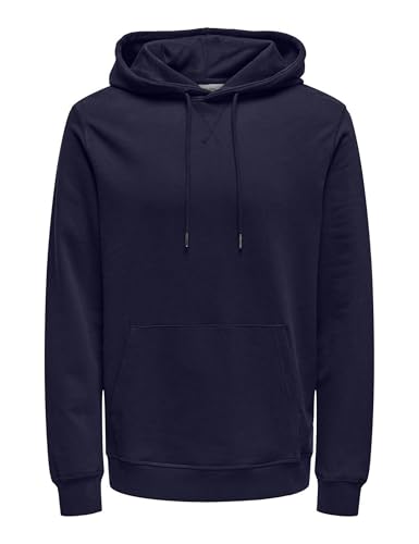 ONLY & SONS Onsdavid Reg Hoodie felpa blu argento