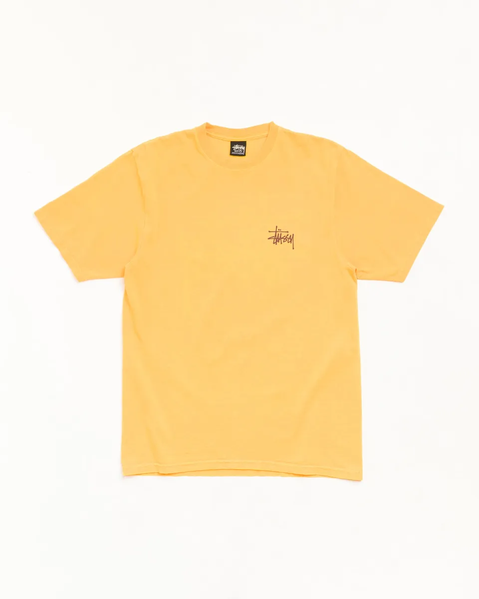 Stussy Basic Pigment Dyed t-shirt marigold cotone