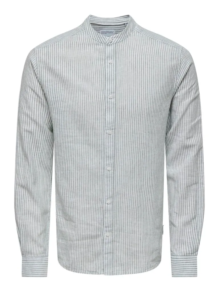 ONLY & SONS Onscaiden Life camicia lino righe M