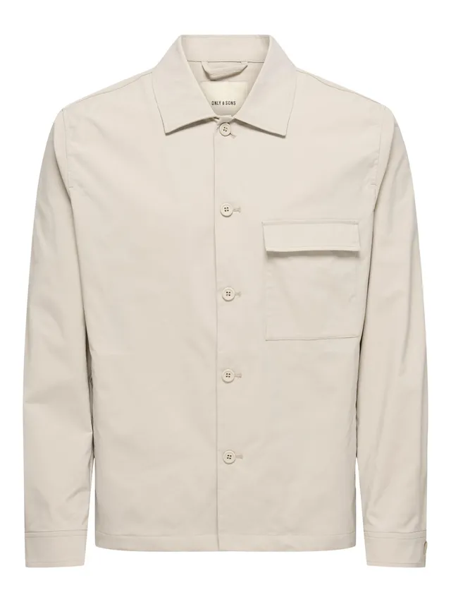 ONLY & SONS Onsgereth shacket camicia uomo nero