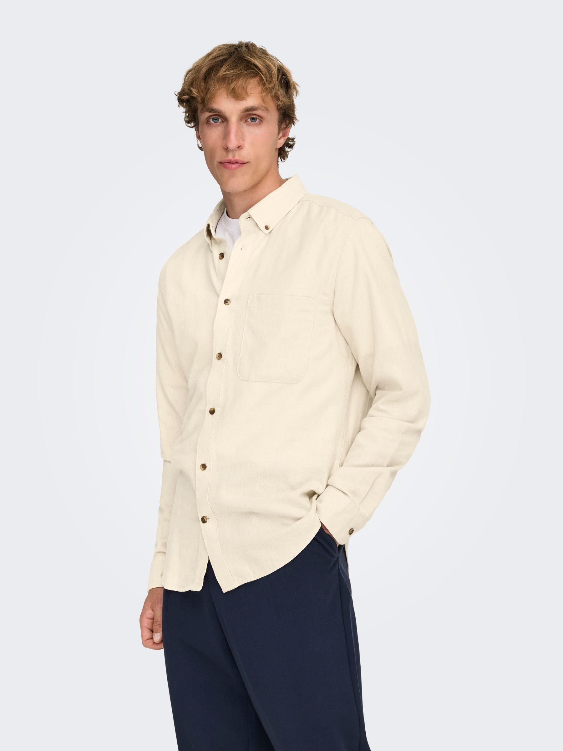 Only & Sons Onsgudmund Camicia Uomo Nero taglia L casual