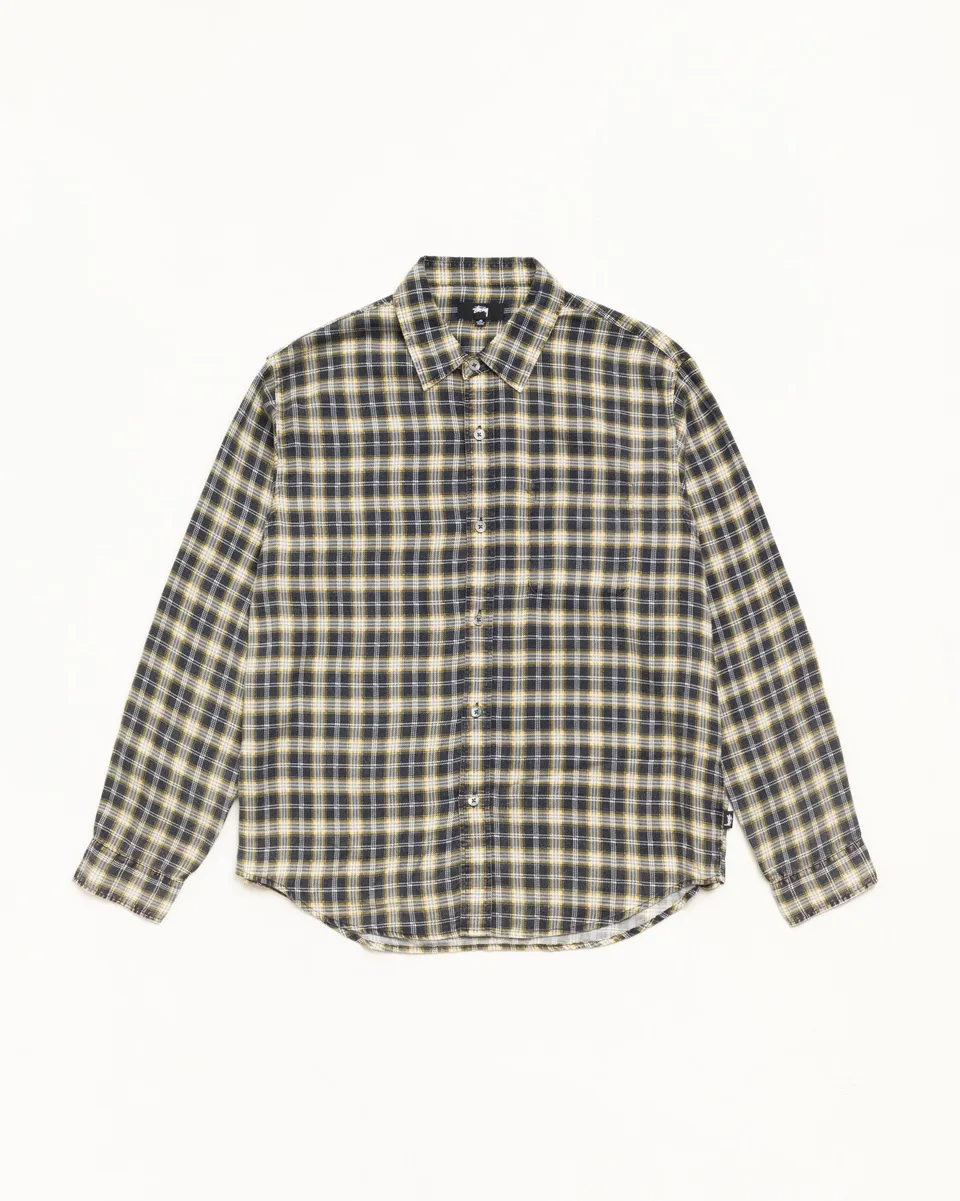 Stussy Matthew Printed Camicia Nera Tencel