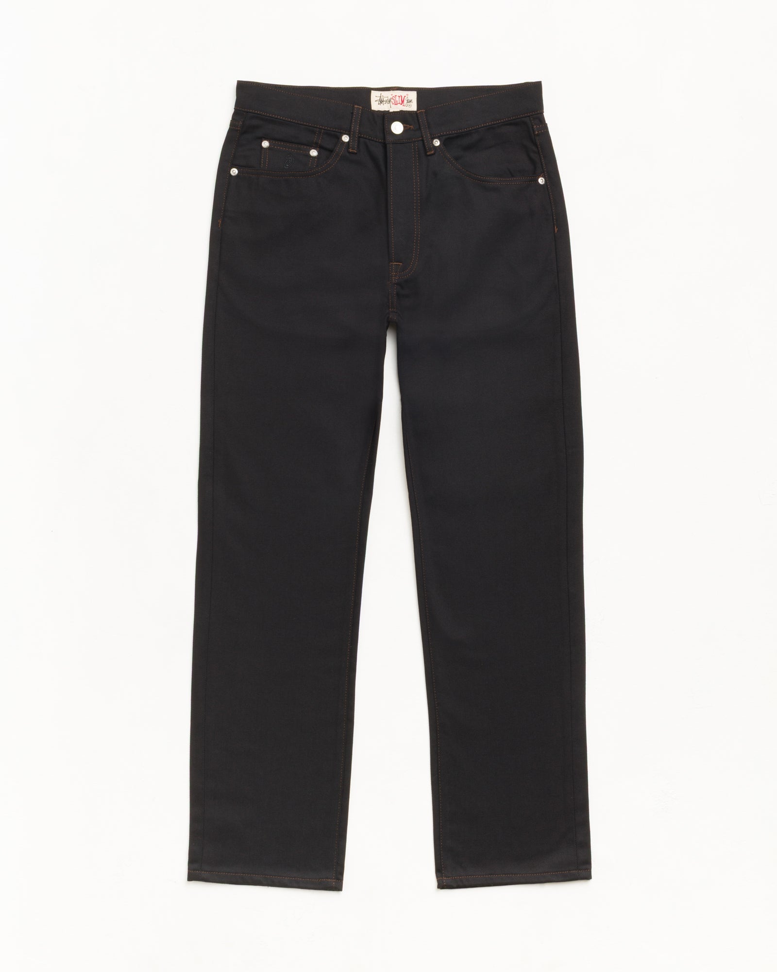 Stussy Slim Jean denim jeans cotone raw black