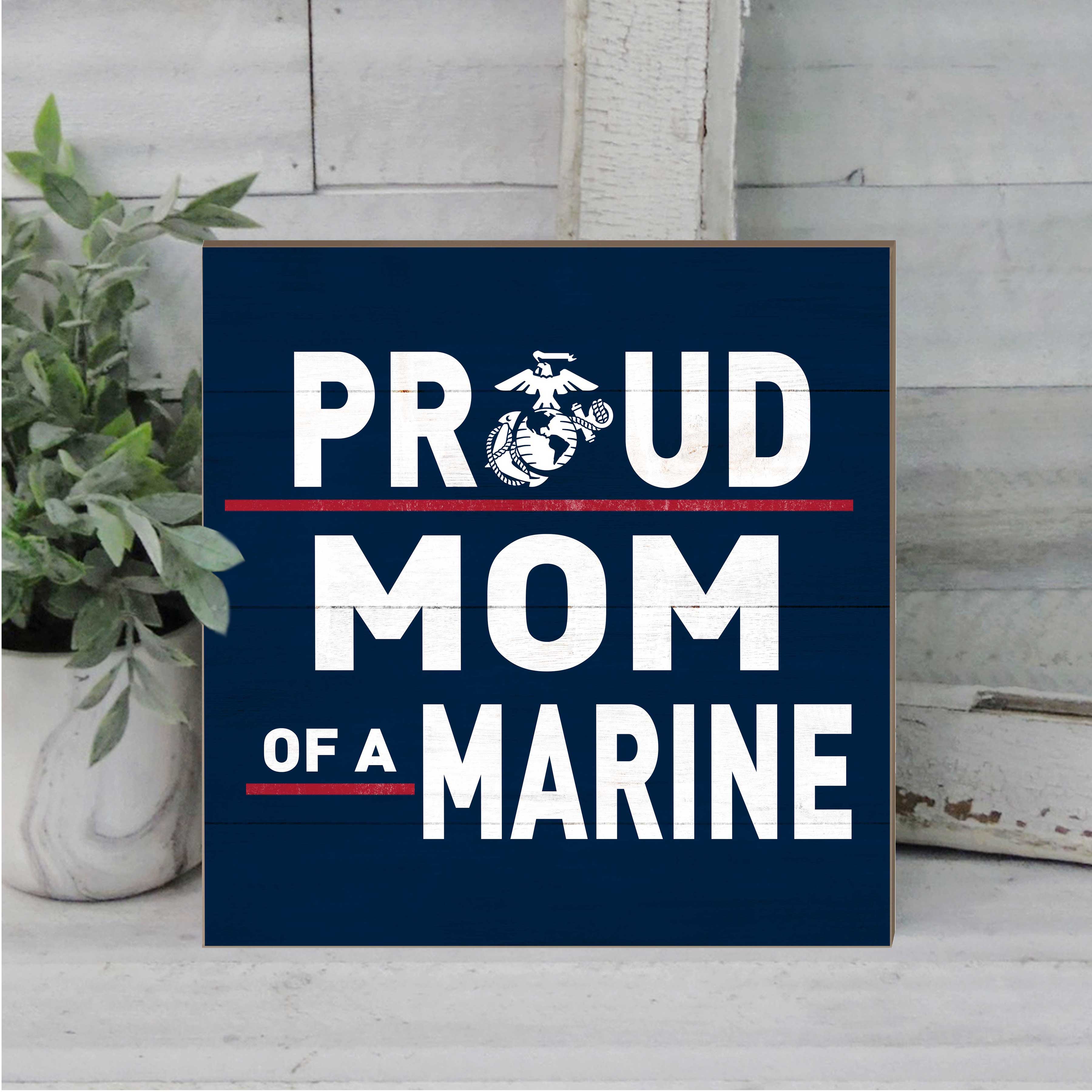 7.62 Design USMC Proud Mom Targa legno 25x25