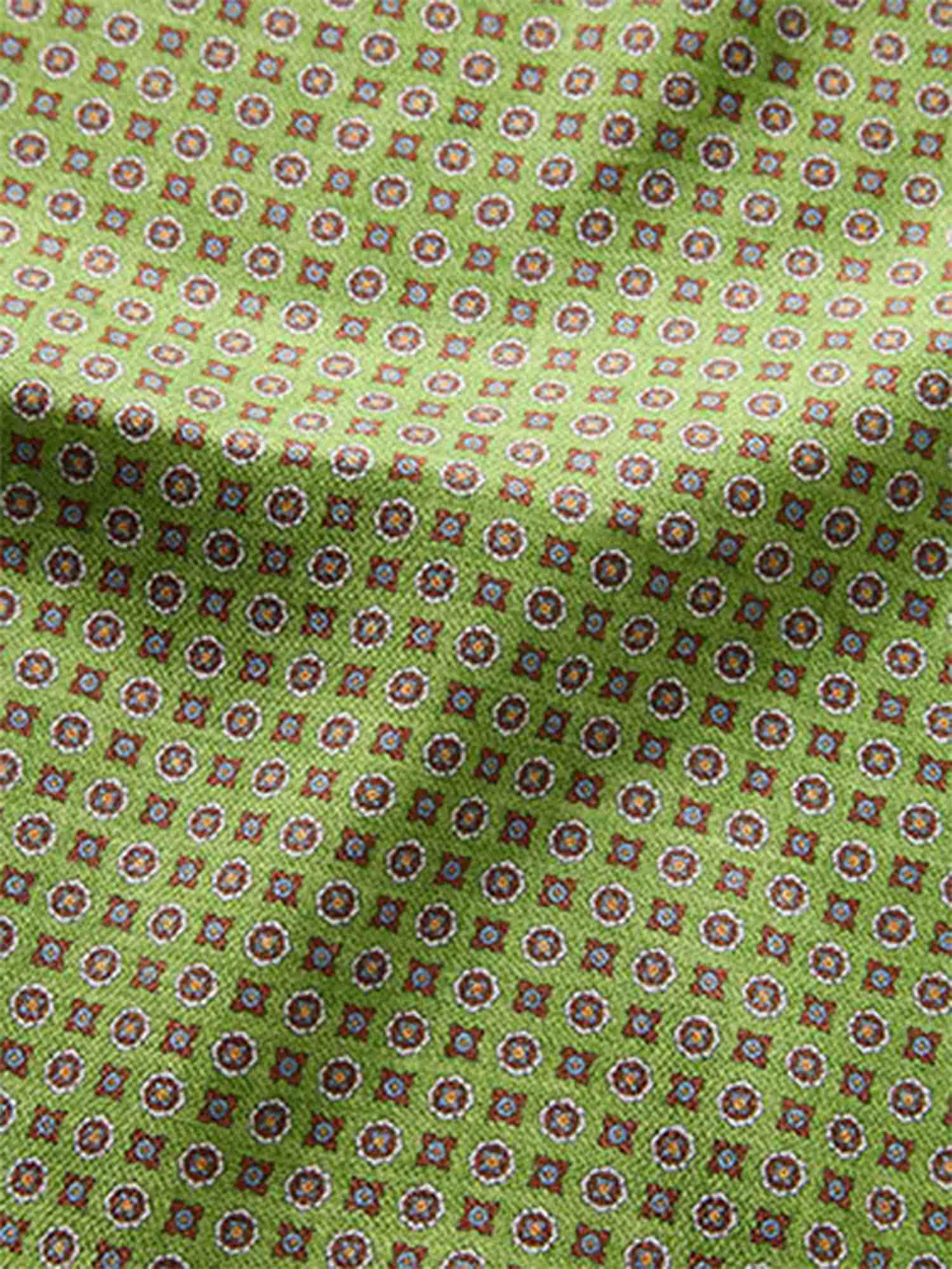 Robert Talbott Colton fazzoletto taschino verde seta