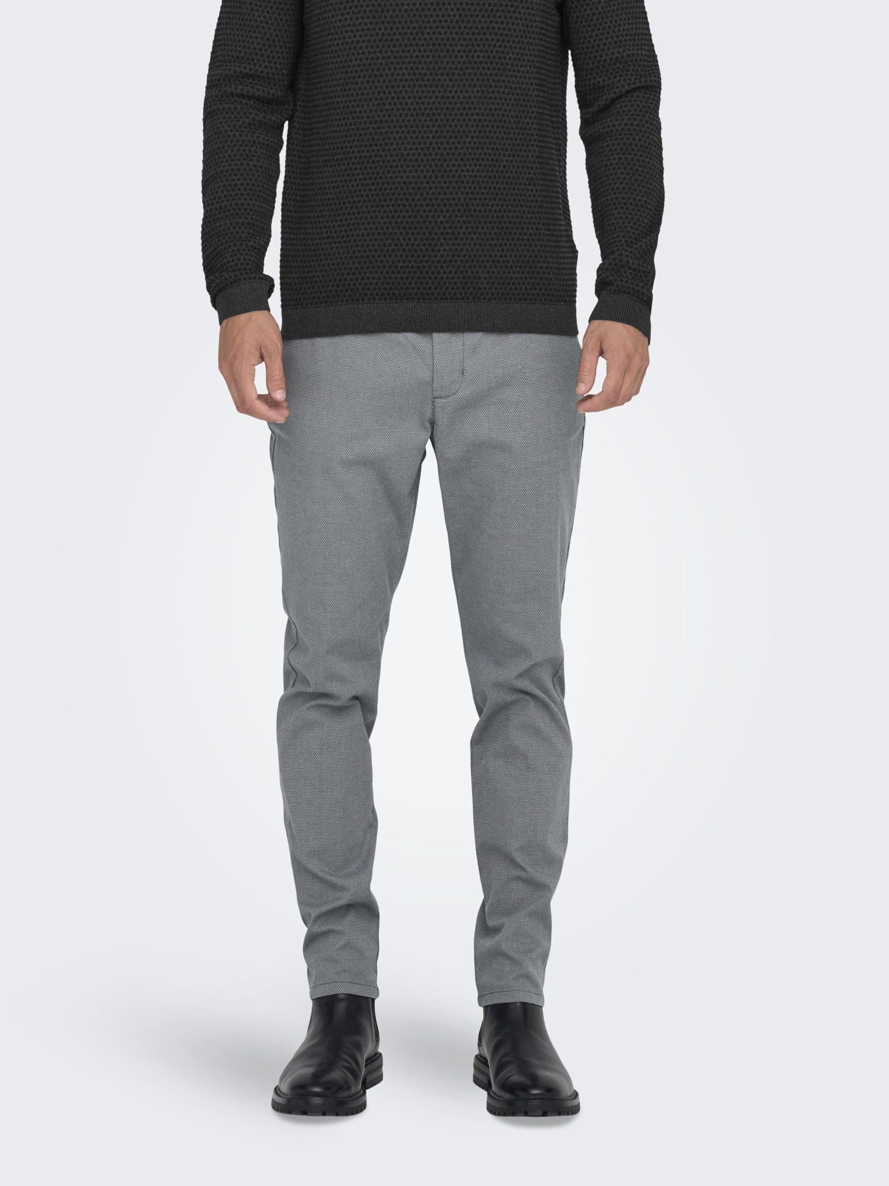 Only & Sons Onsmark Pete Slim Pantaloni Chino 32W/32L Grey