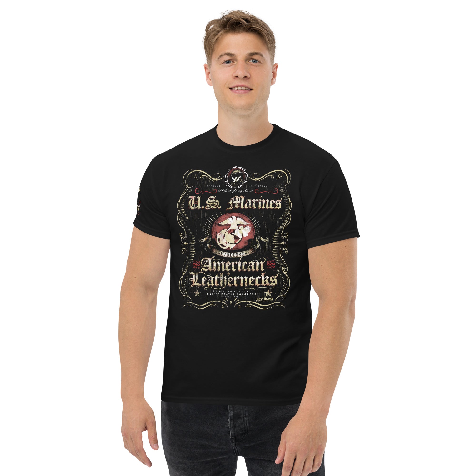7.62 Design Fighting Spirit maglietta uomo cotone nera