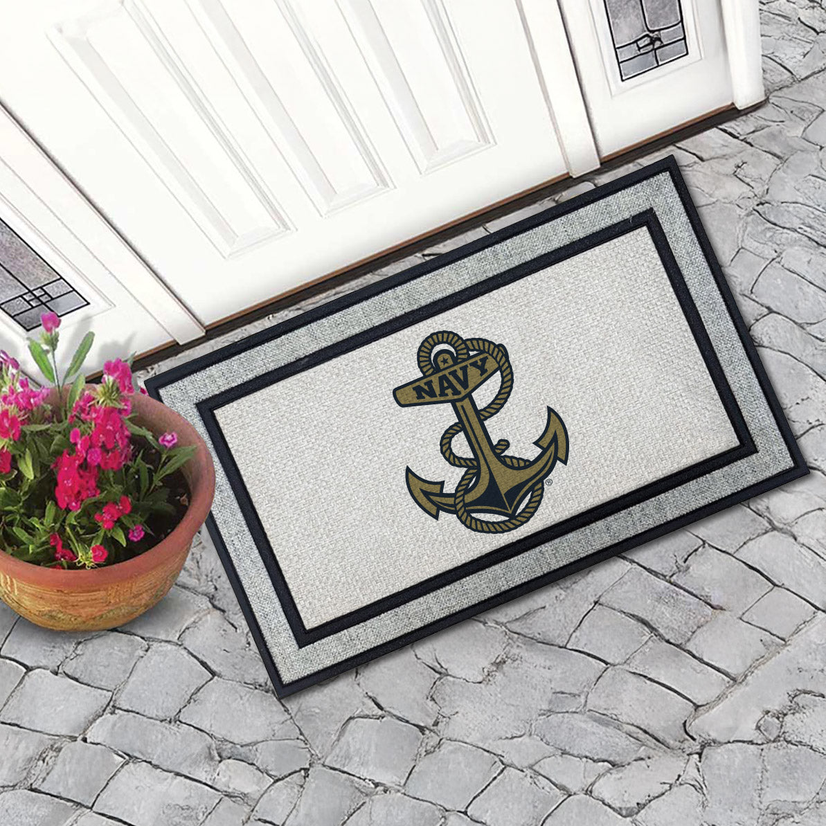 7.62 Design US Navy Anchor Logo zerbino 45x76 cm grigio antiscivolo