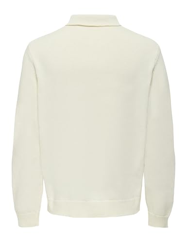 Only & Sons Onshope RLX LS Polo Knit Egret XL