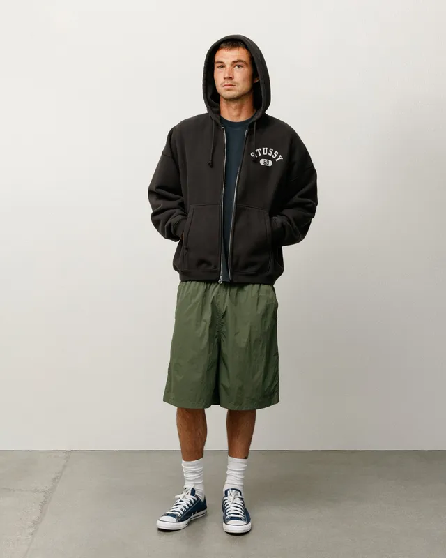 Stussy Nylon Court Short pantaloncini olive nylon