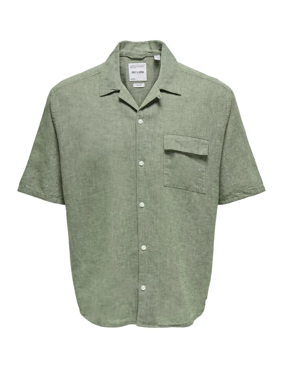 Only & Sons Onscaiden Shirt Camicia Uomo Manica Corta Palude
