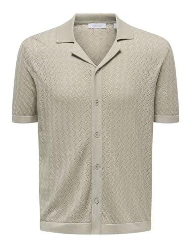 Only & Sons Onssanto Resort Camicia Uomo M Beige Frml