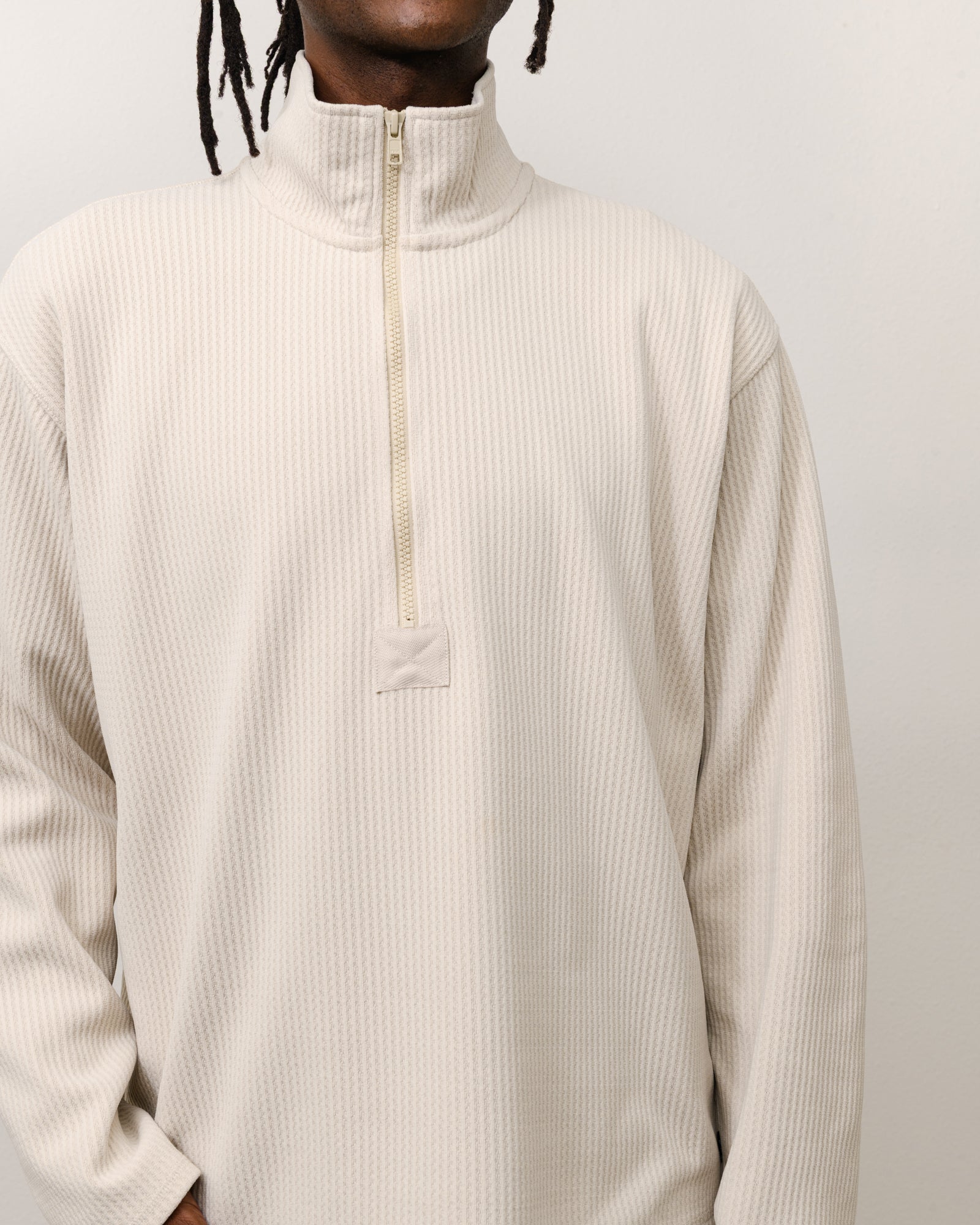 Stussy Half Zip Thermal Mock Neck maglia termica Sand