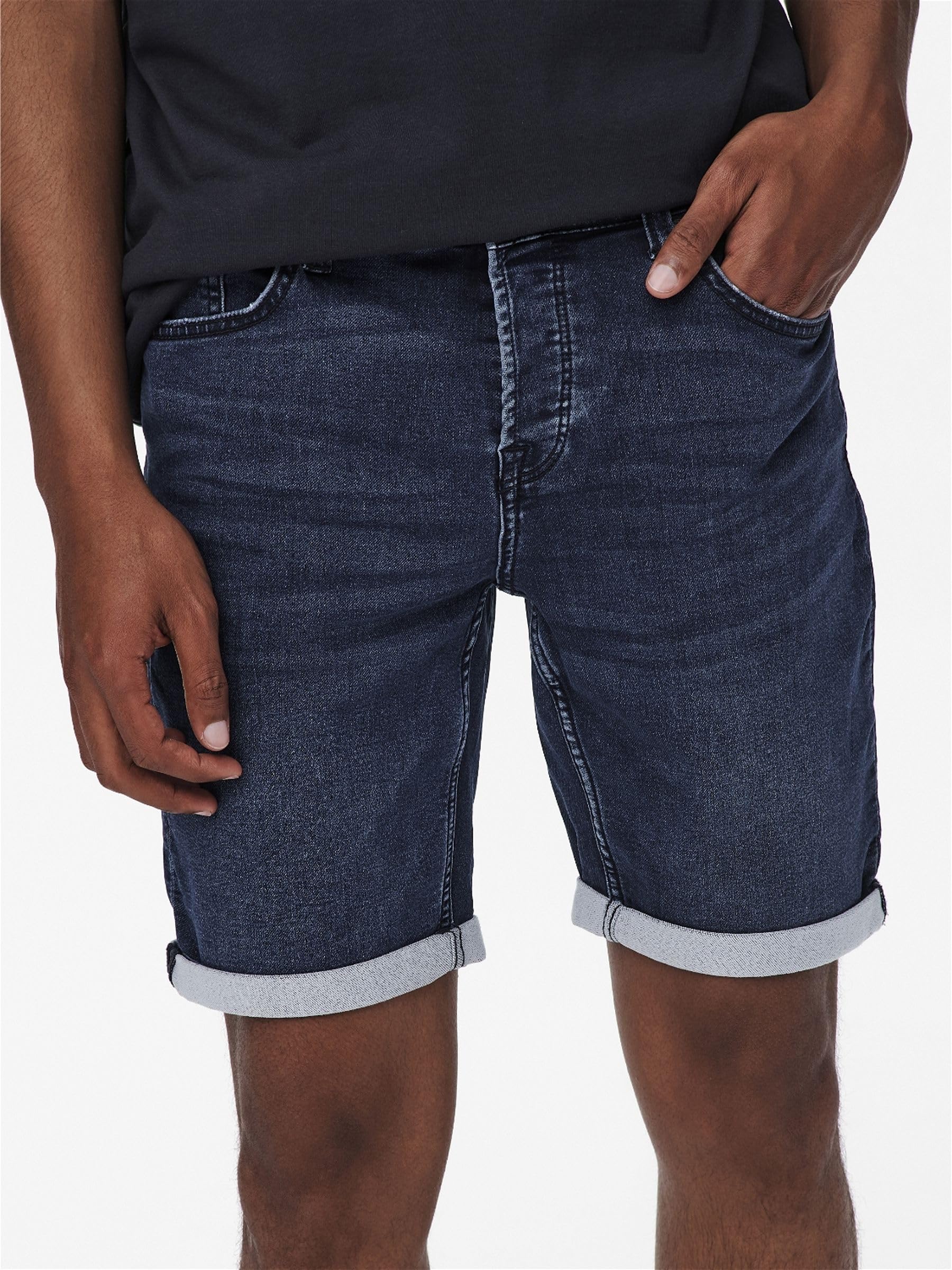 Only & Sons Ply Vita Media Shorts Uomo M Denim