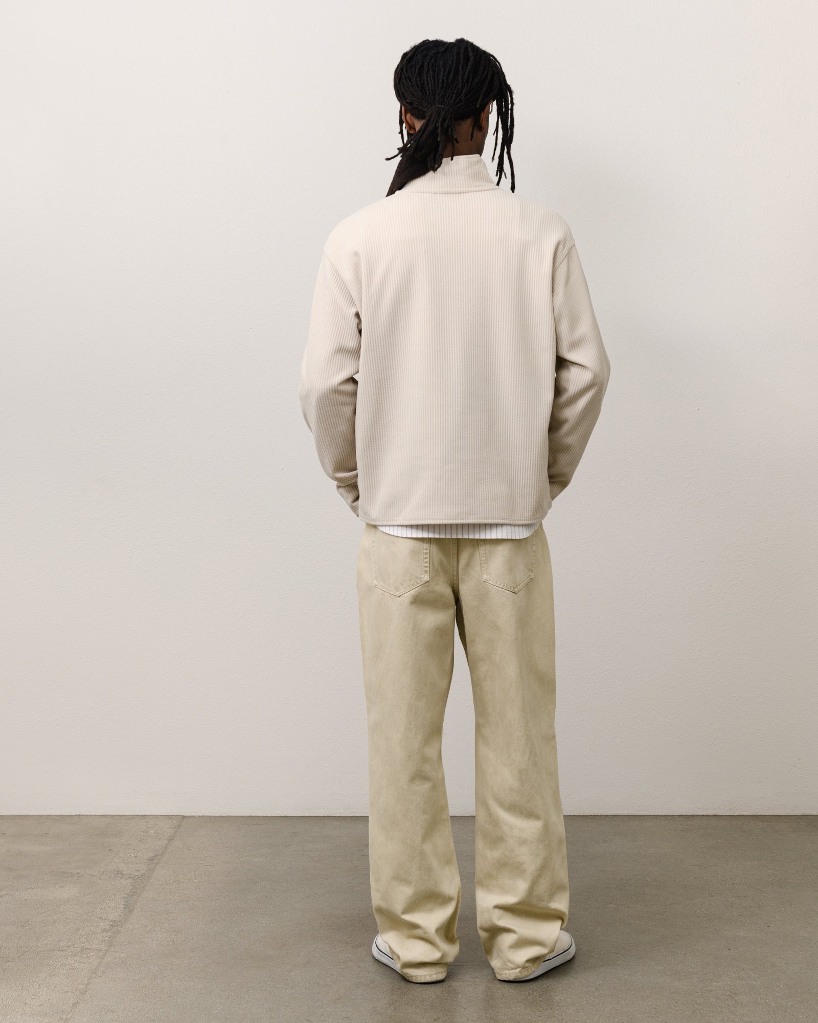 Stussy Half Zip Thermal Mock Neck maglia termica Sand